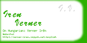 iren verner business card