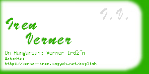 iren verner business card